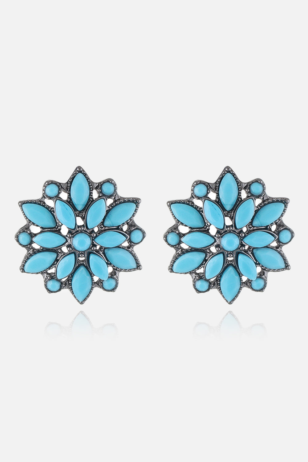 Turquoise Stud Earrings - T - 8 STYLES -