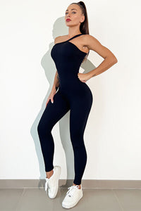 Thumbnail for Asymmetrical Neck Wide Strap Active Jumpsuit - T - 8 COLORS -