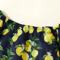 Thumbnail for Lemon Print Square Neck Bodysuit - T - 4 SIZES - 1 COLOR -