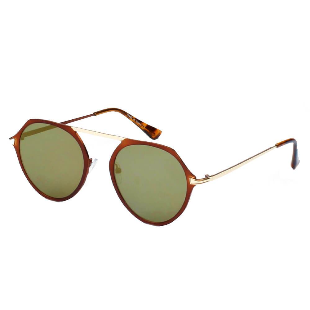 Dresden | A19 - Modern Flat Top Slender Round Sunglasses - 5 COLORS -