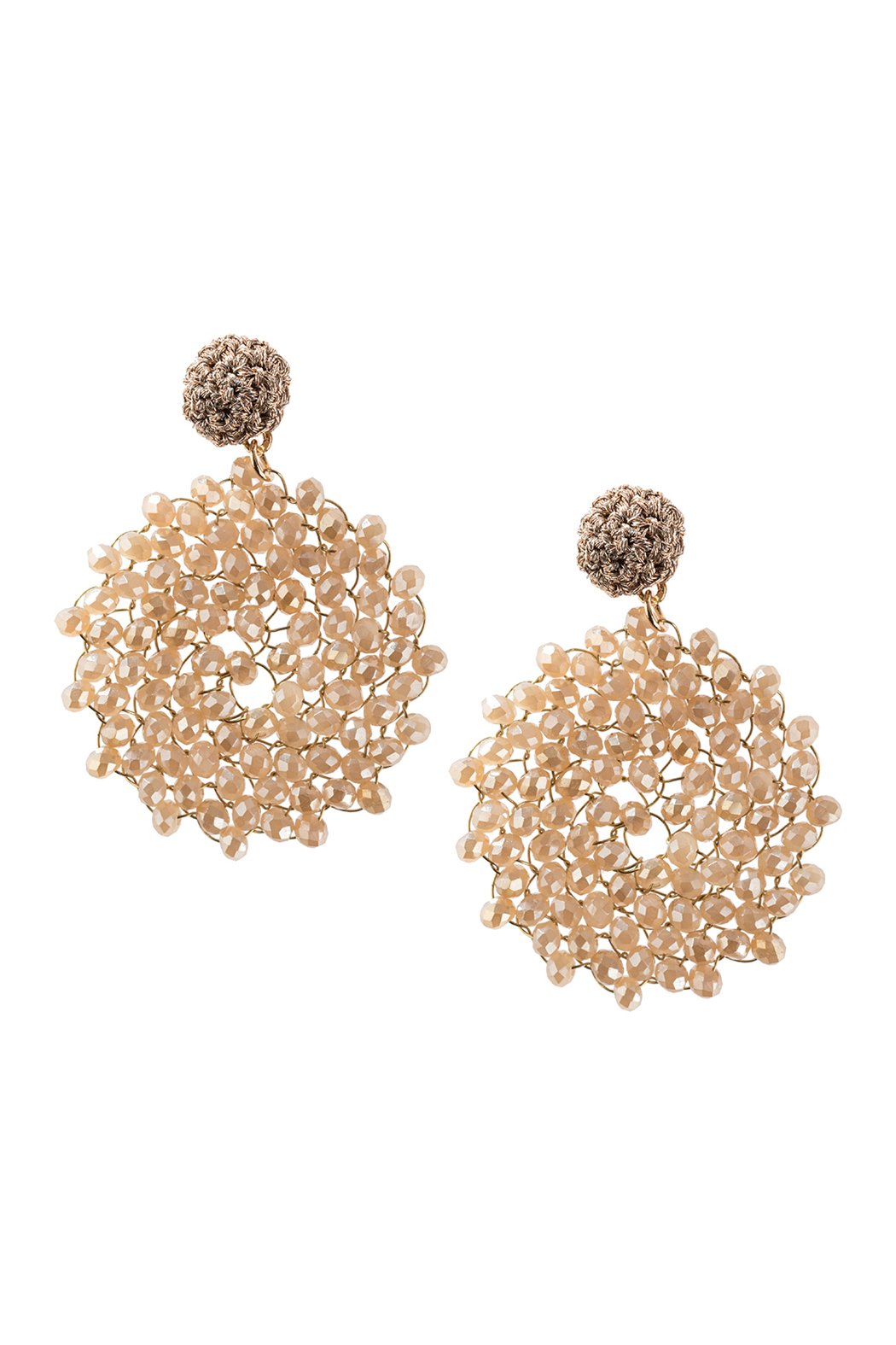 Swirl Pattern Rondelle Drop Earrings - 8 COLORS -