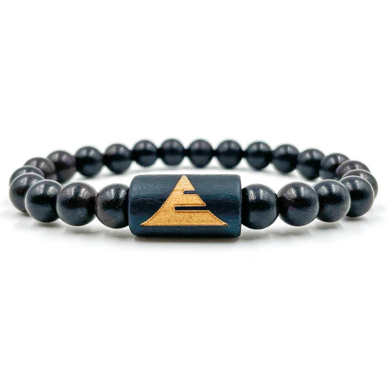 Solid - Ebony Blackwood Mala Beaded Bracelet -