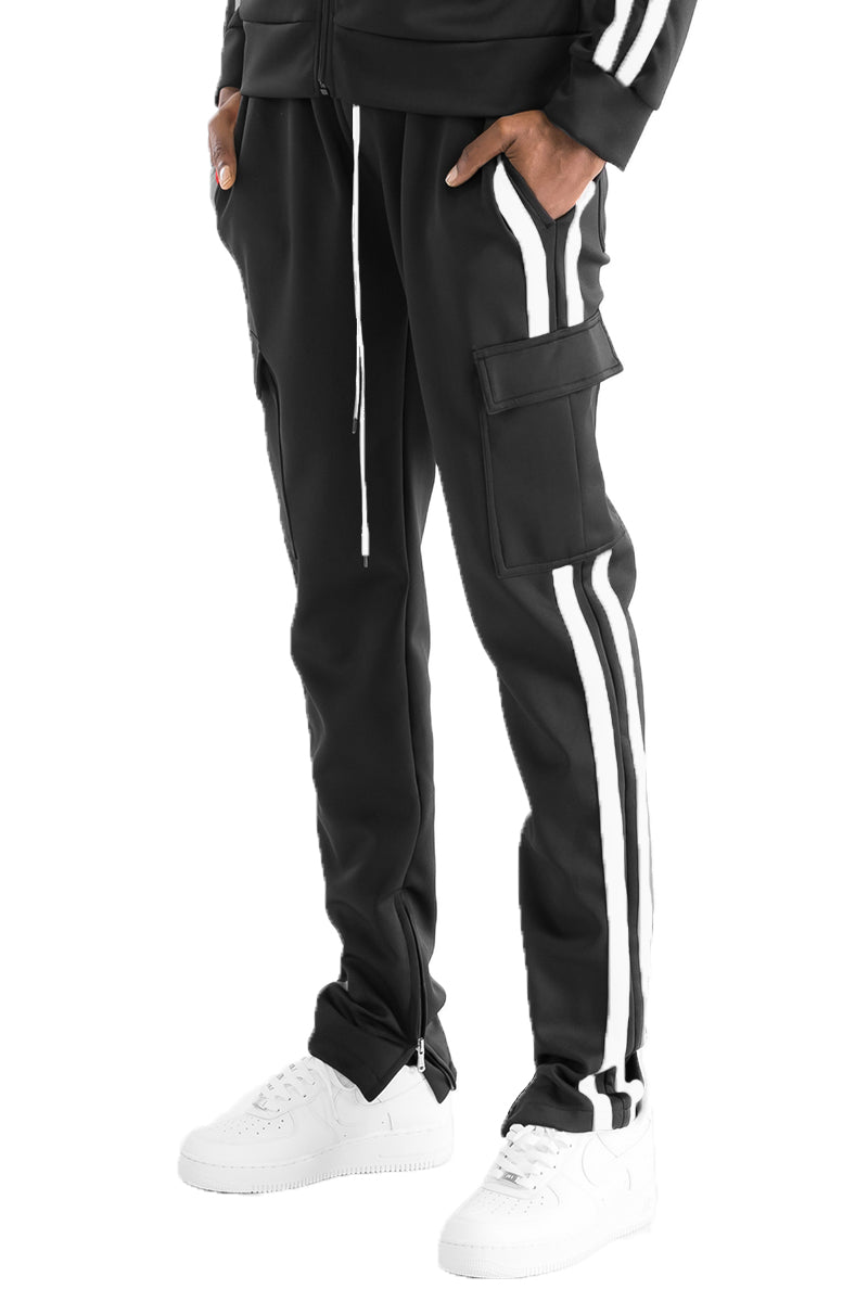 Two Stripe Cargo Track Pants - 1 COLOR -