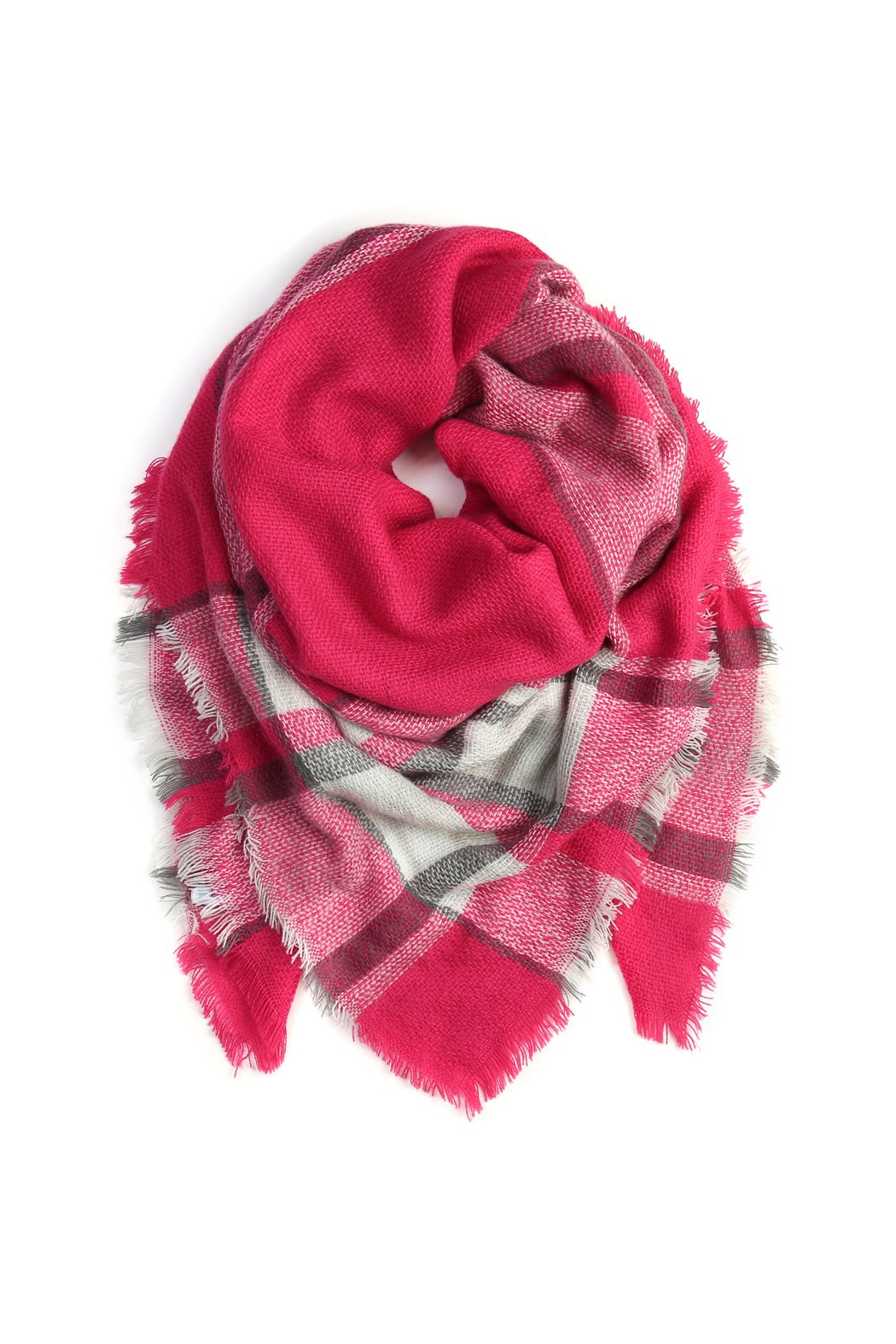 Riah Fashion - Blanket Fringed Scarf - Style 9 - 1 COLOR -