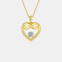 Thumbnail for Moissanite 925 Sterling Sliver Heart Necklace