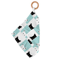 Thumbnail for Peek-A-Boo Cats Bamboo Blankie Teether -