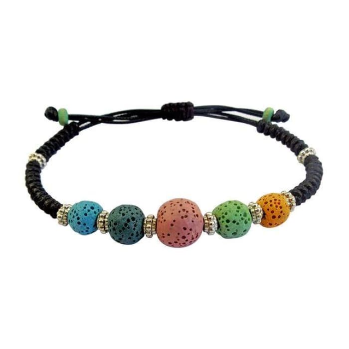 Colorful Lava Stone Bracelet -