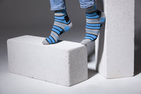 Thumbnail for Men's Blue Patterned Socks - 1 COLOR -