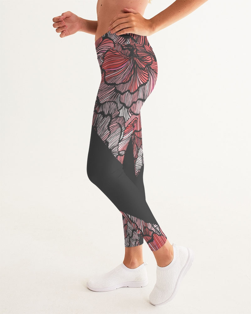 Chaluisant - Petal Swirls Women's Yoga Pants -