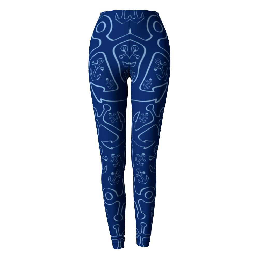 Summer Ties - Anchor Dream Leggings - Navy - 1 COLOR -