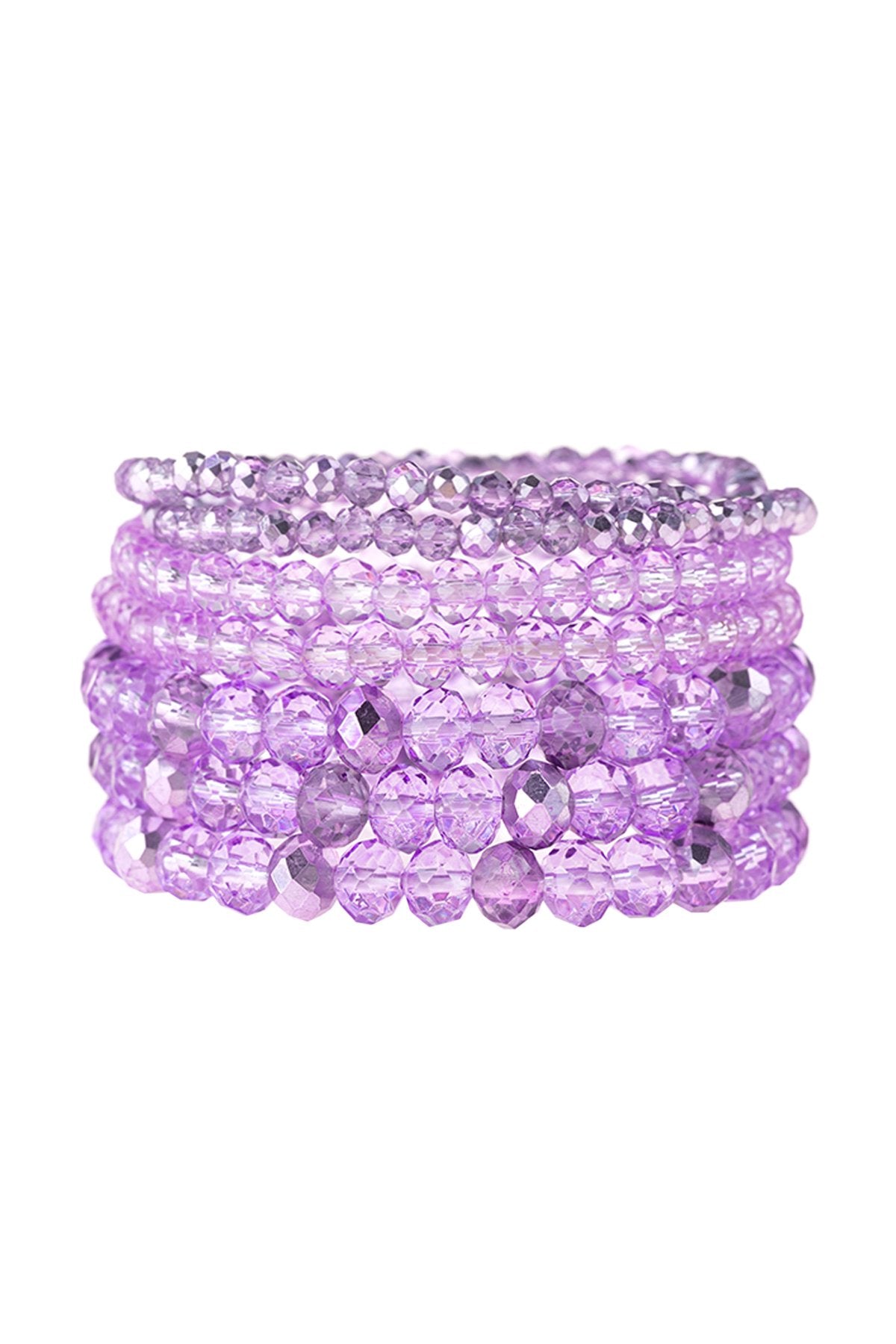 Seven Lines Glass Beads Stretch Bracelet - 22 COLORS