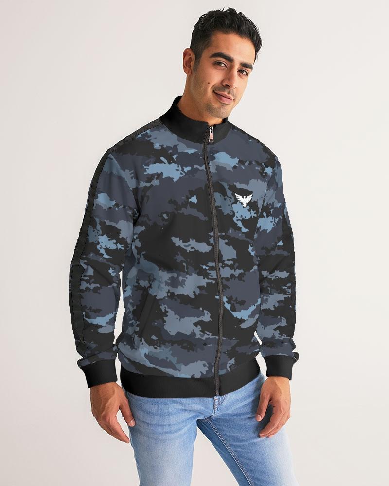 FYC - Men's Coast Camo Track Jacket W/Striped-Sleeve