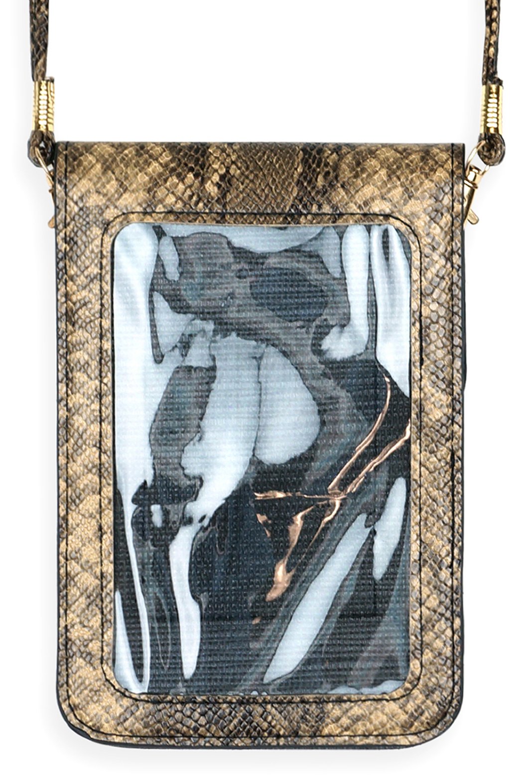 Snake Skin Cellphone Crossbody With Clear Window - NIICE! - 3 COLORS -