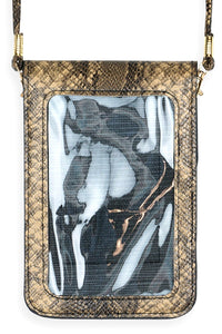 Thumbnail for Snake Skin Cellphone Crossbody With Clear Window - NIICE! - 3 COLORS -