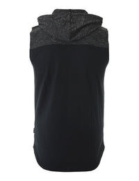 Thumbnail for Men's Color Block Sleeveless Pullover Kangaroo Pocket Workout Hooded Tank - 2 COLORS