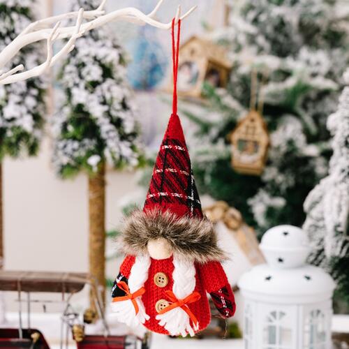 2-Piece Christmas Gnomes Hanging Ornaments set - 7.1" - 2 PCS. - [5-10 DAY DELIVERY] - T - 2 TYPES/STYLES/SET -