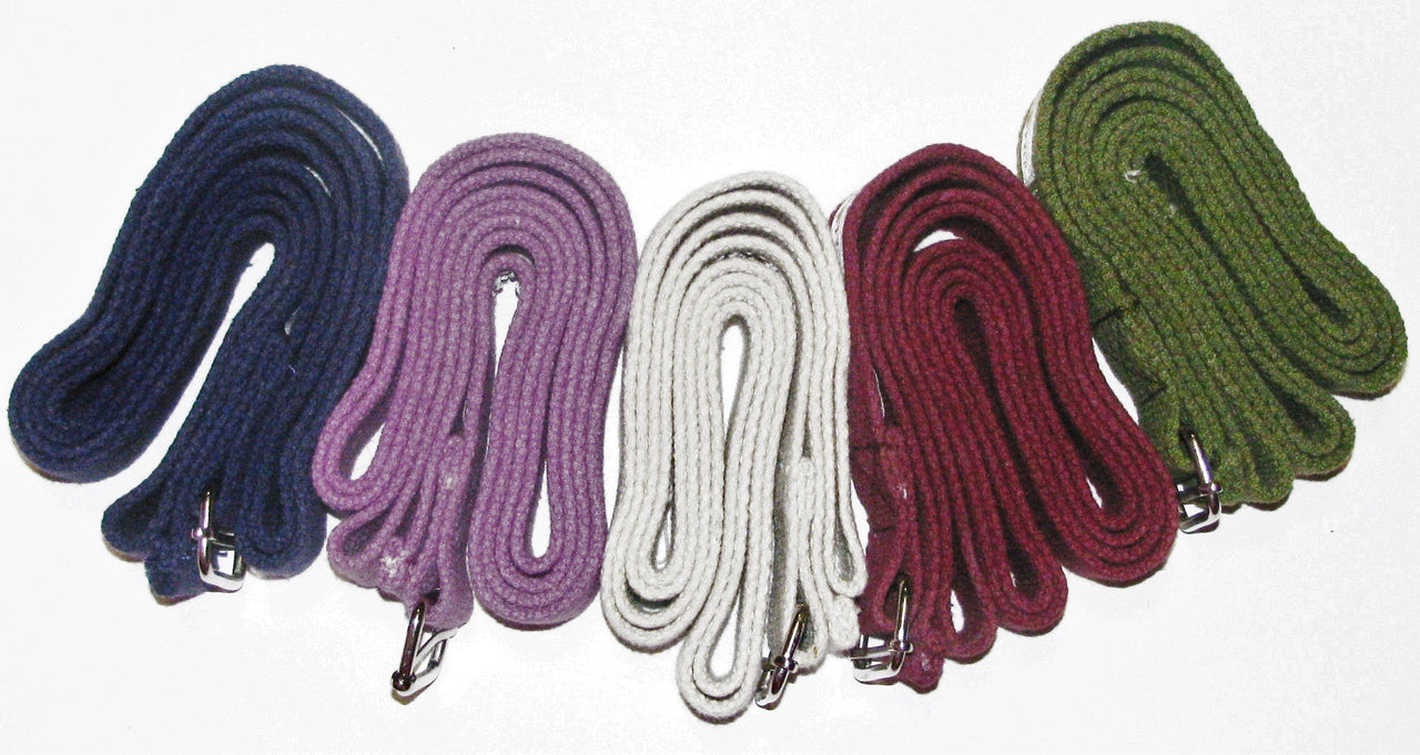 OMSutra - D-Ring Handwoven Cotton Yoga Strap - 6' - 5 COLORS -