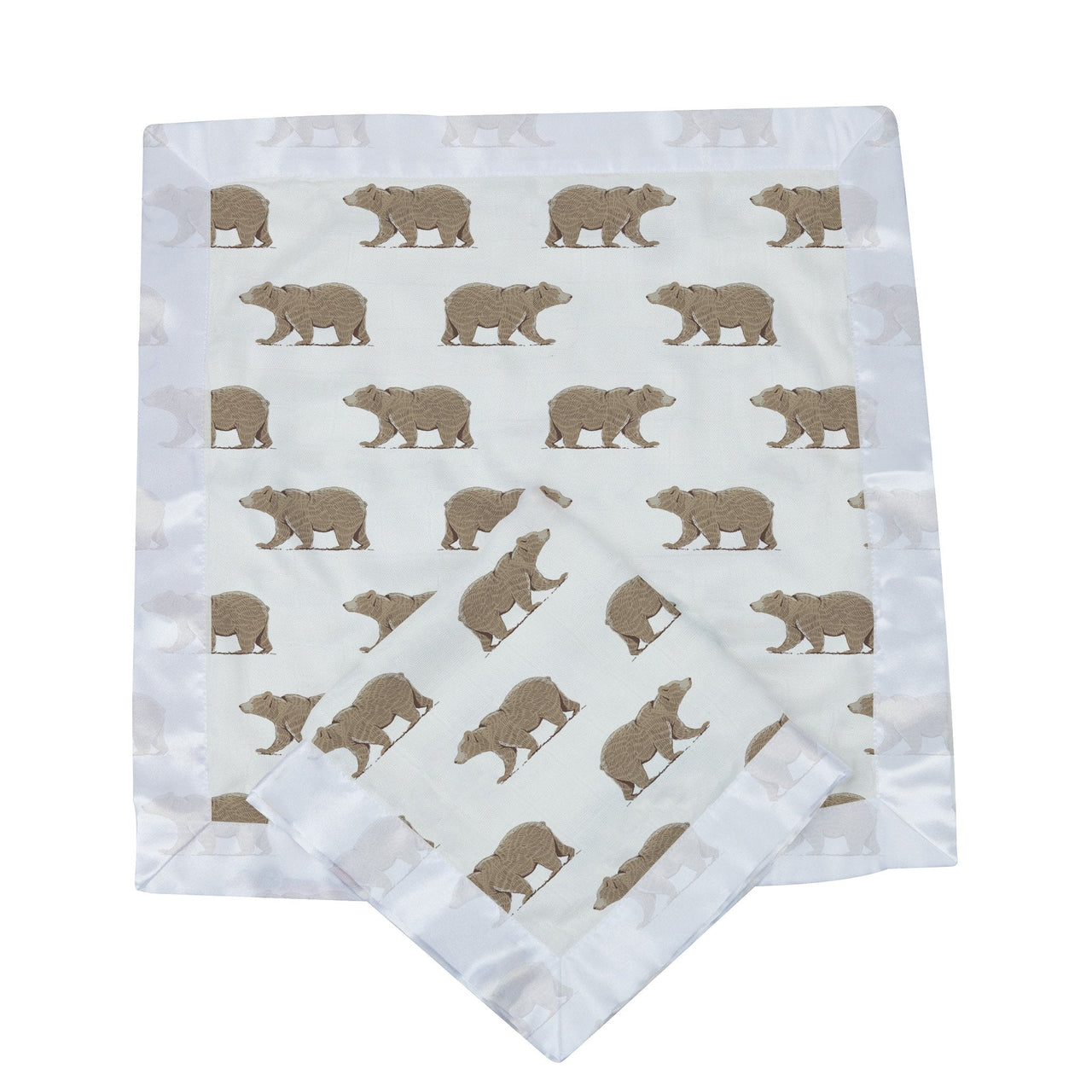 Newcastle - Goodnight Bear Bamboo Muslin Security Baby Blankie -