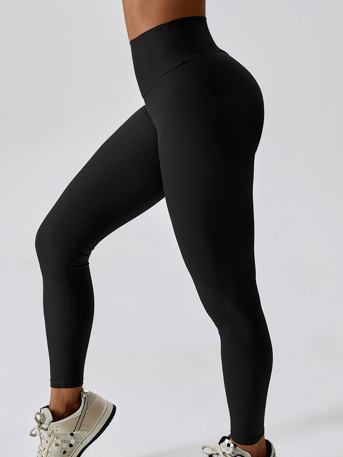 Wide Waistband Slim Fit Sports Leggings - Pants - T - 5 COLORS -