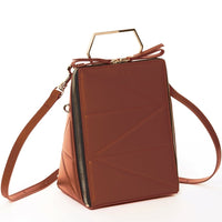 Thumbnail for Heidi Brown Leather Backpack Purse -