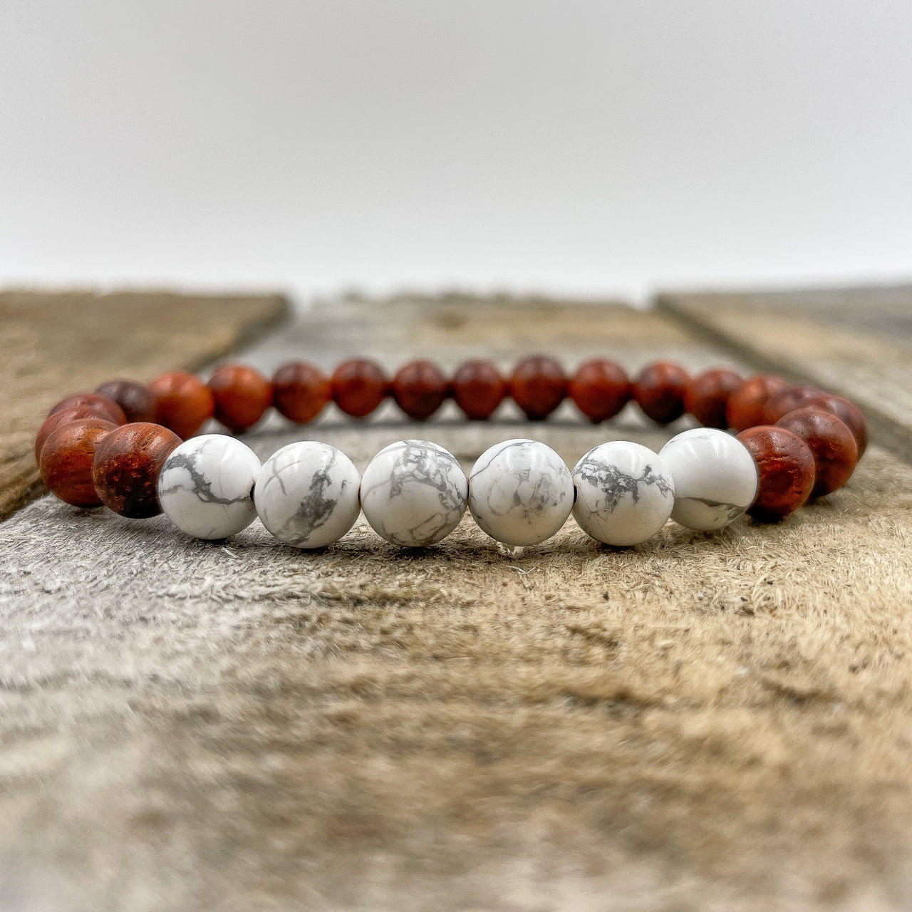 Grove - White Howlite & Red Rosewood -