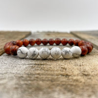 Thumbnail for Grove - White Howlite & Red Rosewood -