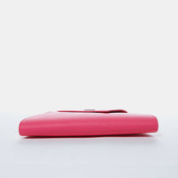 Thumbnail for Angelica Hot Pink Leather Clutch Bag -