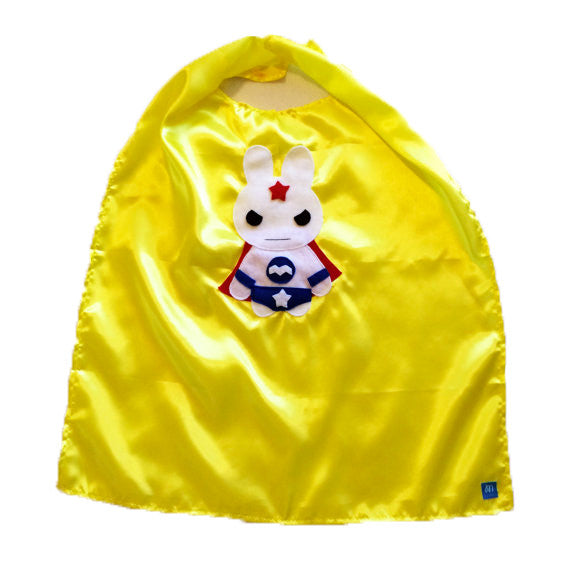 Kids Superhero Cape and Shirt - Team Super Animals - Star Bunny -