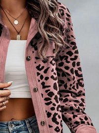 Thumbnail for Full Size Leopard Buttoned Jacket - T - 5 COLORS -