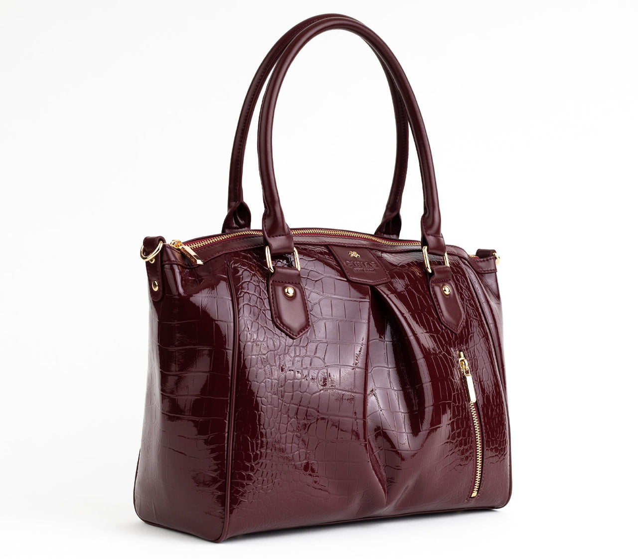 GUNAS NEW YORK - Madison - Burgundy Croc Vegan Bag - 1 COLOR -