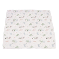 Thumbnail for Newcastle - Turtles and Water Lily Bamboo Muslin Newcastle Blanket -