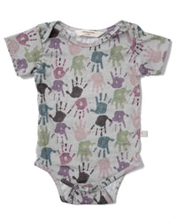 Thumbnail for Cabin Measures - Baby Onesie / Organic Cotton Baby Bodysuit / HANDPRINTS -