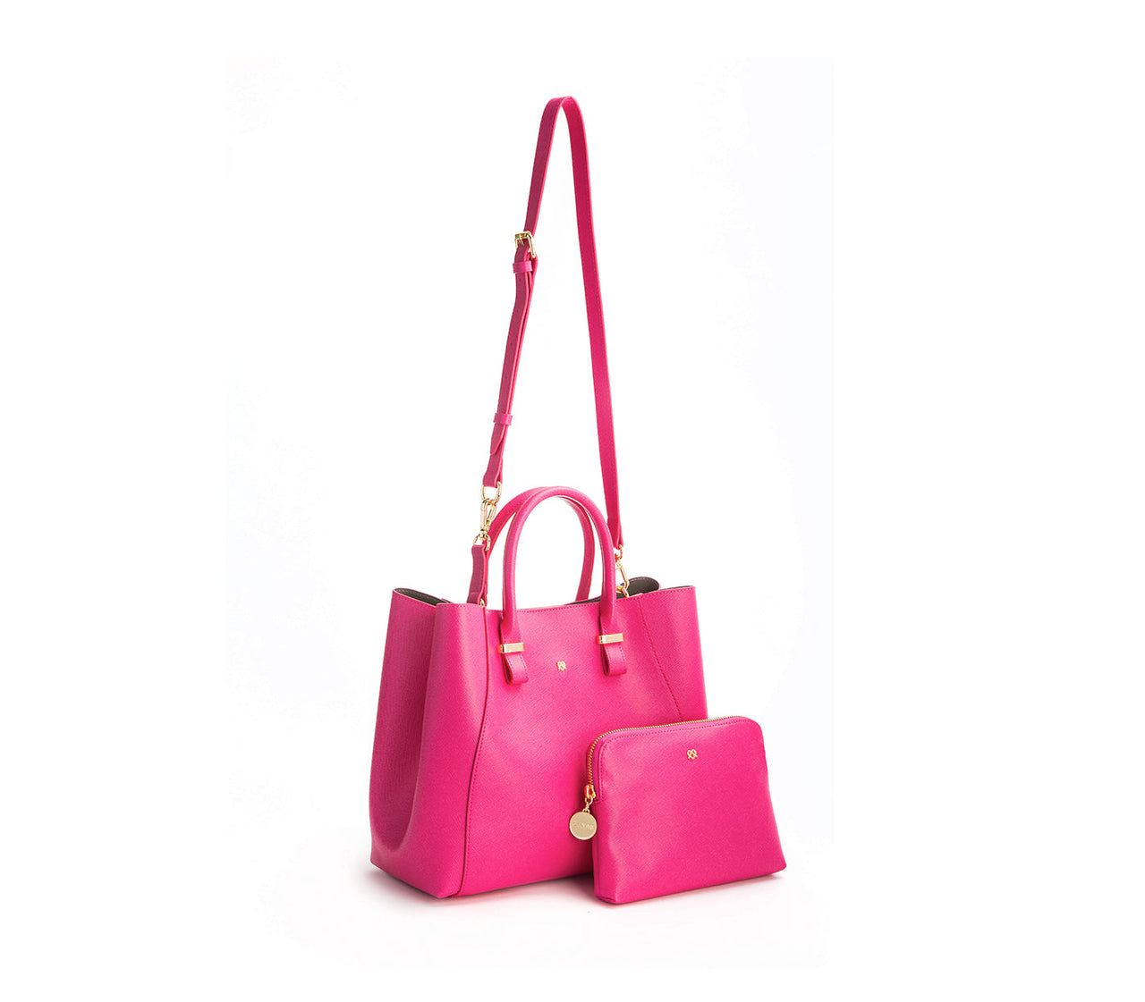 GUNAS NEW YORK - Jane - Hot Pink Vegan Leather Satchel with dust bag - 1 COLOR -