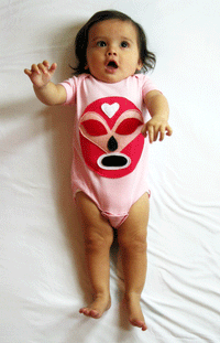 Thumbnail for Luchador Rosa - Pink Mexican Wrestler - Onesie - 1 COLOR -