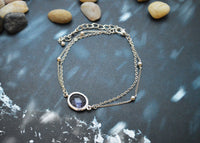 Thumbnail for White Gold Double Layered Tanzanite Bracelet -