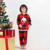 Thumbnail for KIDS MINI BEAR Graphic Hoodie and Plaid Pants Set - 2 PCS. - T -