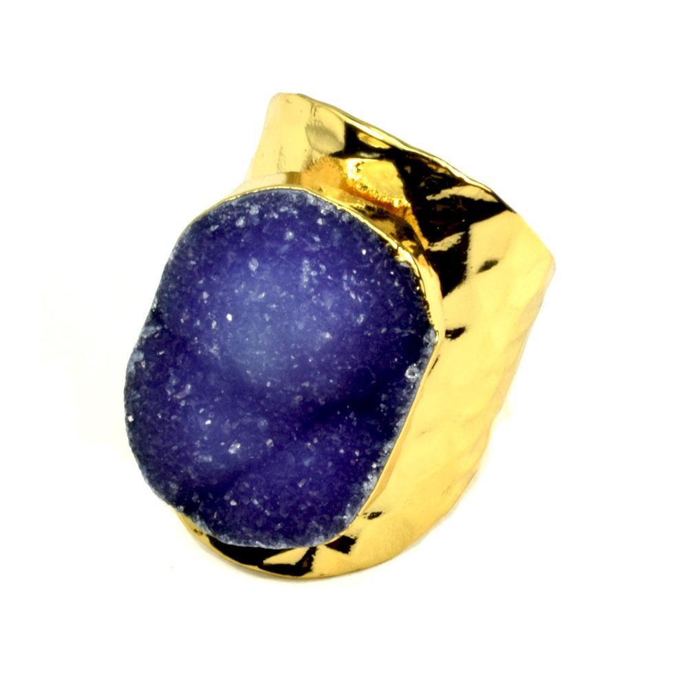 Christie Jean - Amy Druzy Statement Ring in Gold - 8 COLORS -