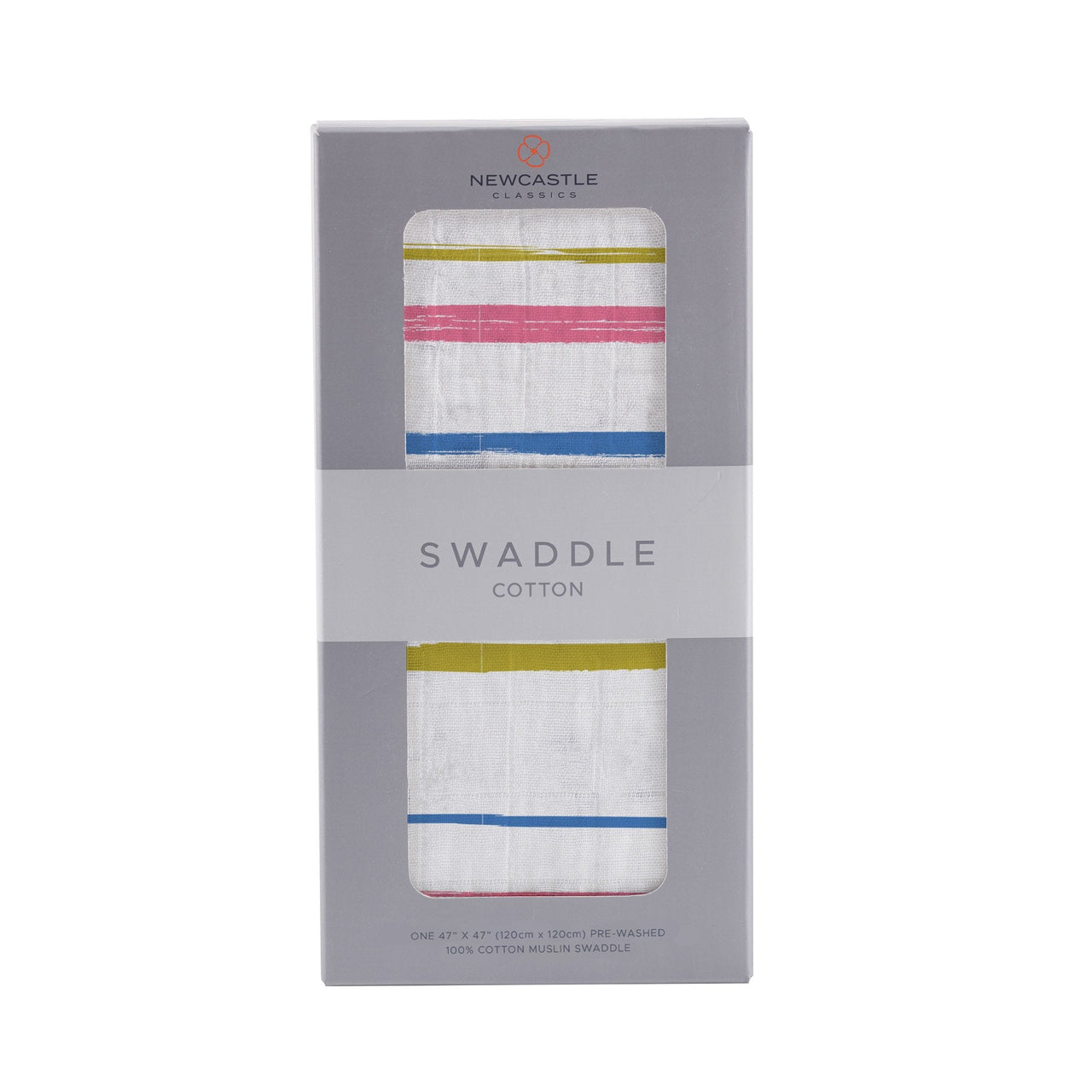 Newcastle - Watercolor Stripe Cotton Muslin Swaddle -