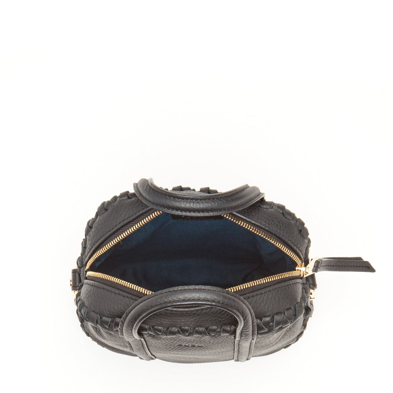 Evelyn Black Leather Crossbody Bag -