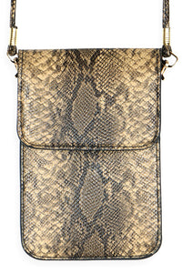 Thumbnail for Snake Skin Cellphone Crossbody With Clear Window - NIICE! - 3 COLORS -