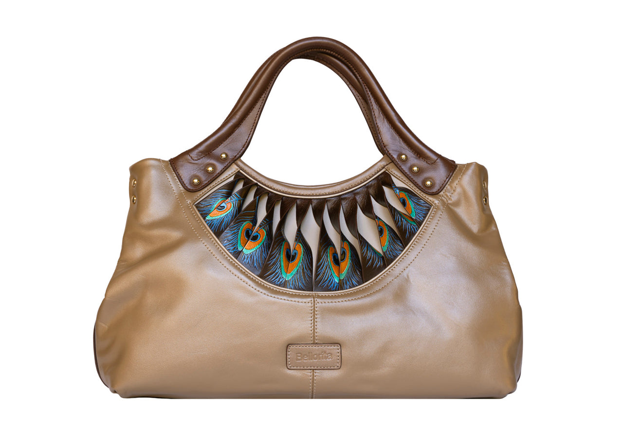 Feather Brown Tote - 1 COLOR -