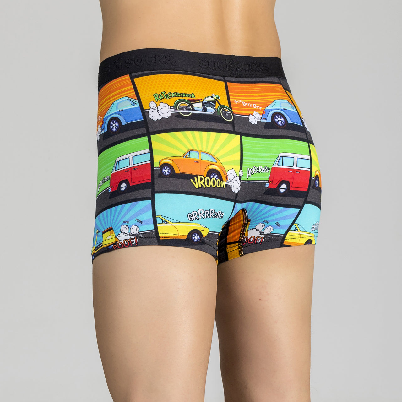 Men's Comic Cars Boxer Brief - 1 COLOR -