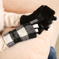 Thumbnail for Riah Fashion - Buffalo Plaid Strap Smart Touch Gloves - 2 COLORS -