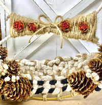 Thumbnail for Sunsum - Mountain’s Edge, Macrame Wreath With Dried Flowers, Wall Decor, 10 “ -