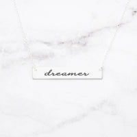 Thumbnail for Dreamer Necklace - Rose Gold Bar Necklace -