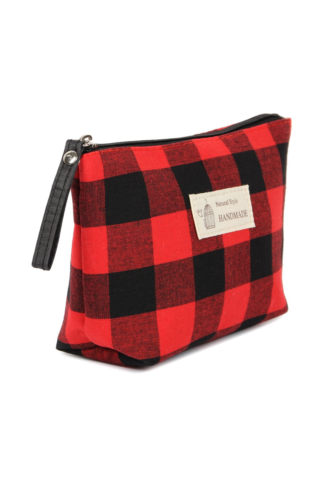 Riah Fashion - Plaid Design Cosmetic Bag - 2 COLORS -