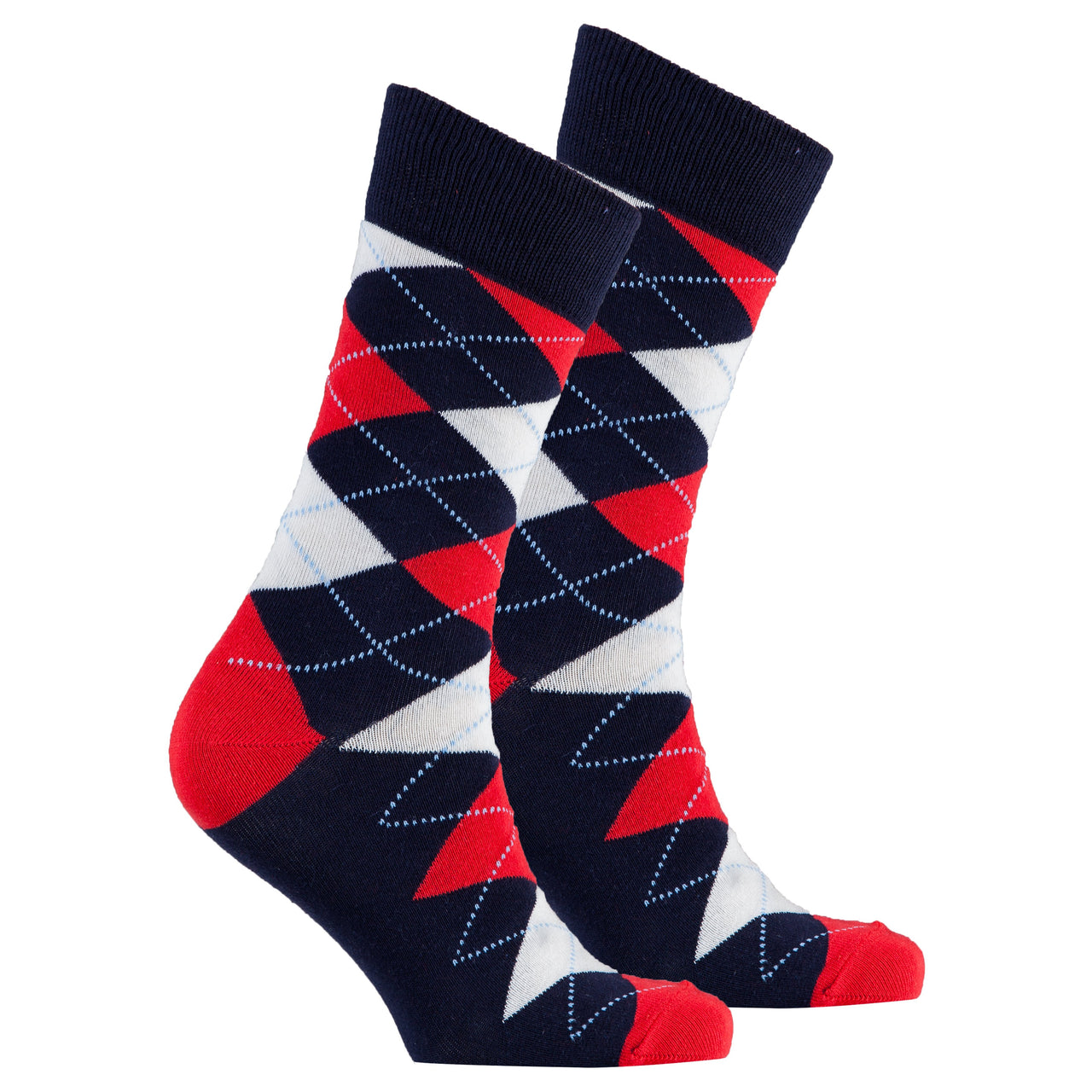 Men's Denim Argyle Socks - 1 COLOR -