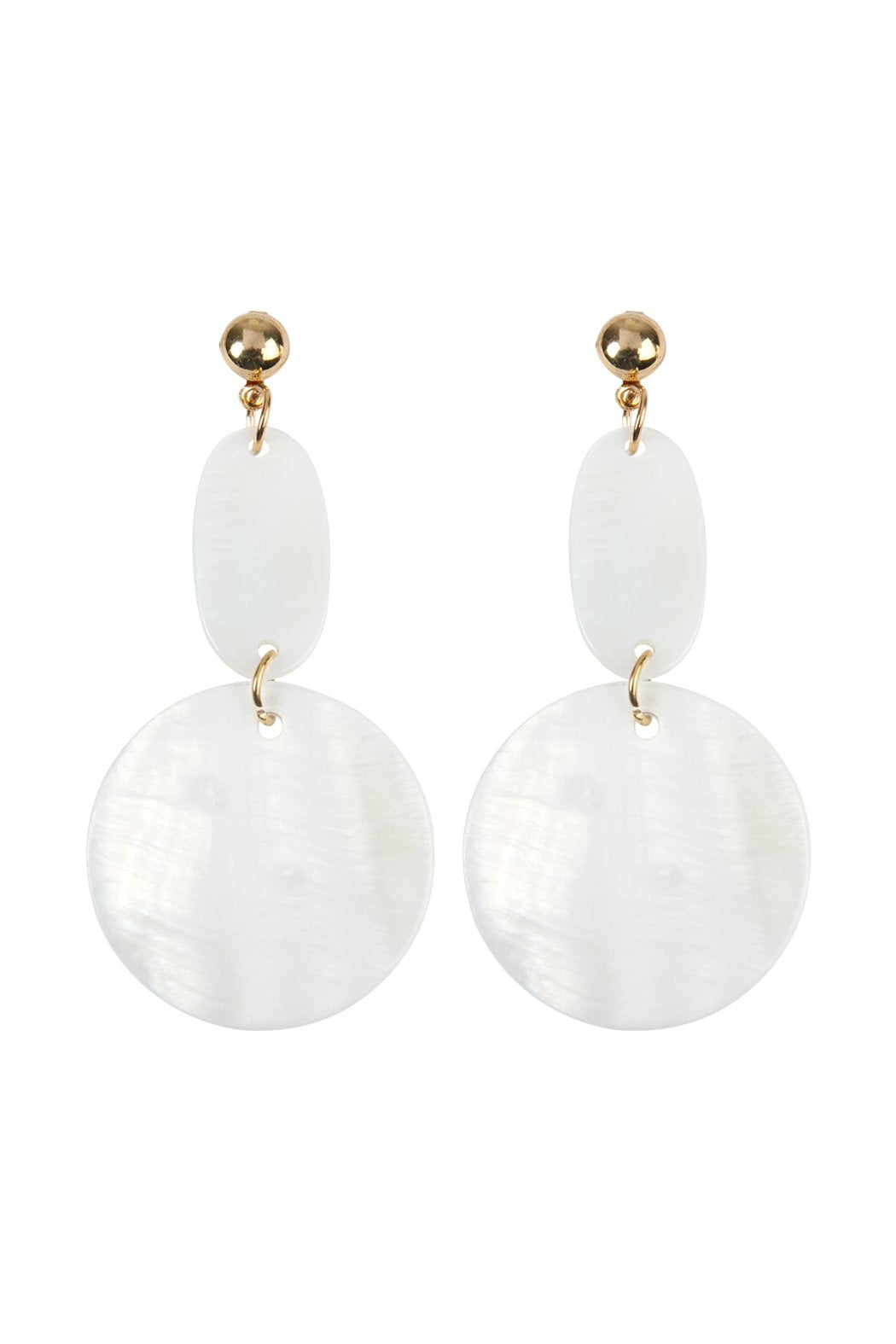 Linked Sea Shell Statement Earrings -