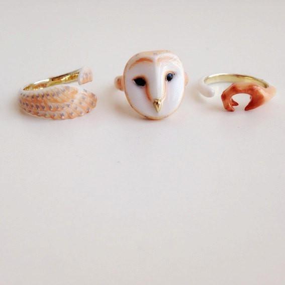 Mary Lou Store - ADJUSTABLE Owl Ring - 3 PCS. -