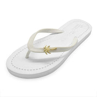 Thumbnail for SAND BY SAYA N.Y. - Gold Palm Tree - Studs Flat Flip Flops Sandals - 4 COLORS -